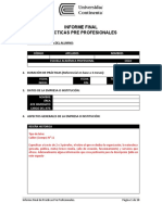 Formato - Informe Final Prácticas Pre profesionales - Ingenierías
