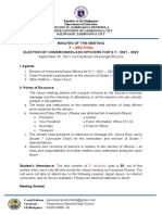 Minutes Format - Election of Officers