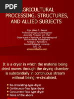 Agricultural Processing, Structures, and Allid Subjects