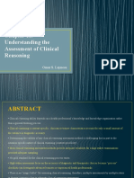 Understanding The Assessment of Clinical Reasoning: Omar S. Laynesa