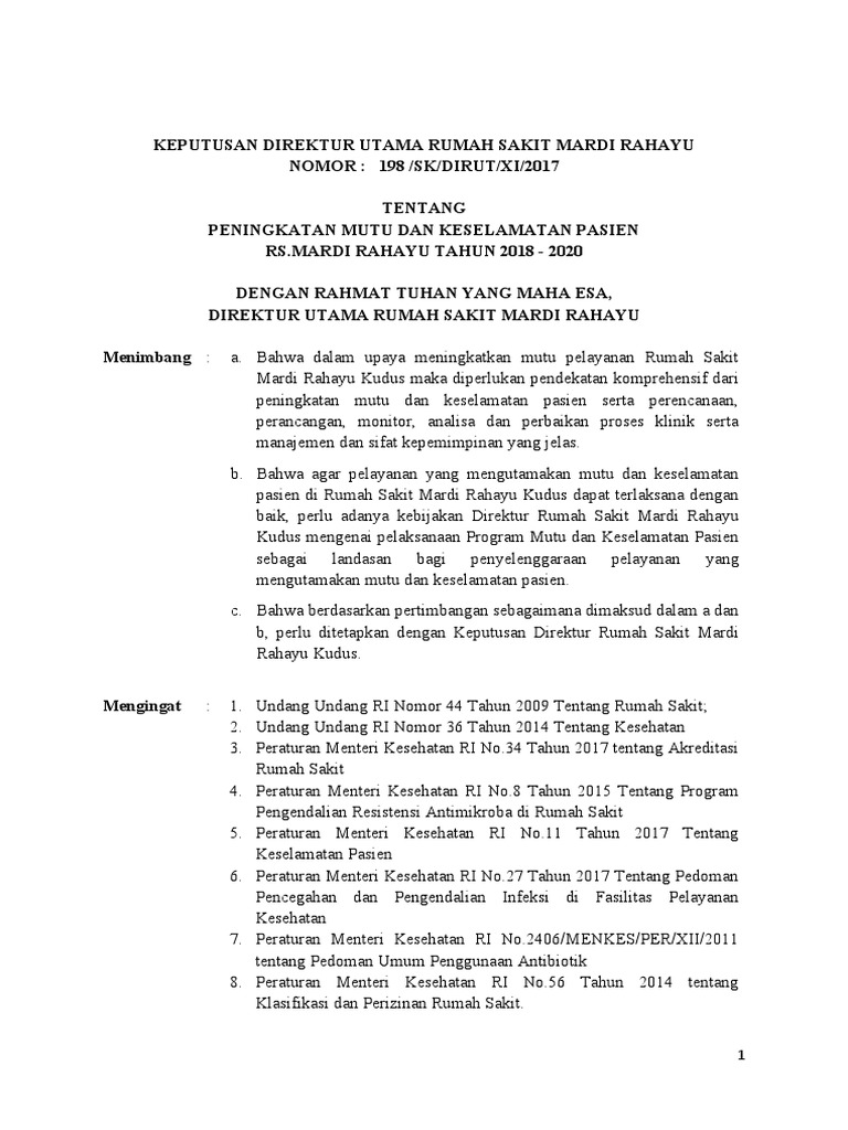 Contoh Template SK | PDF