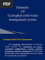 Elements of Ecological Solid Waste Management System