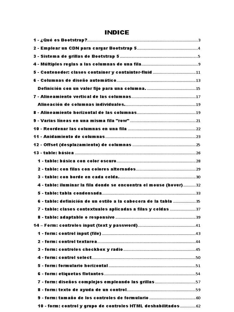 Bootstrap 5 Ya PDF Bootstrap (marco frontal) HTML