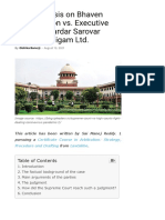 Case 1 - Analysis On Bhaven Construction vs. Executive Engineer Sardar Sarovar Narmada Nigam LTD