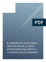 El Derecho de Las Victima Una Postura de La Corte Interamericana Frente a La Jurisdiccion Colombia