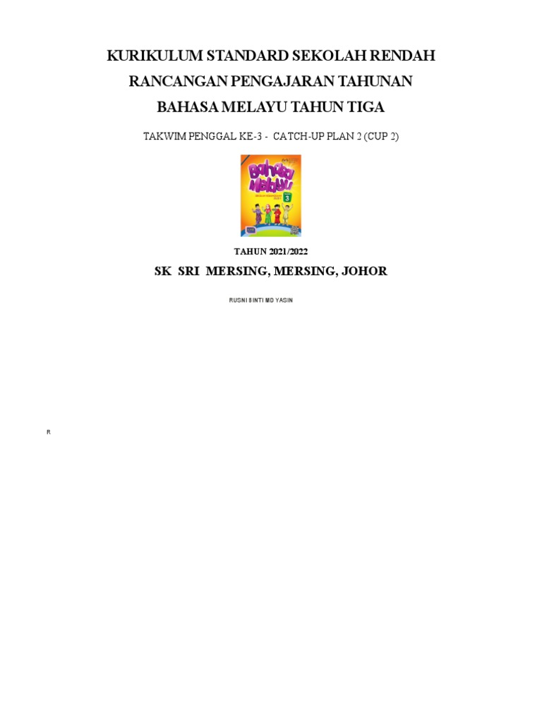 Contoh RPT | PDF