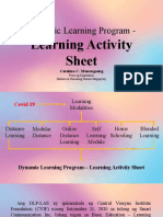 Learning Activity Sheets
