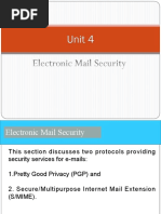 Unit 4 Electronic Mail Security