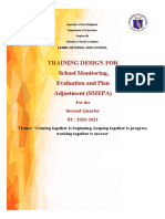Training Design For School Monitoring, Evaluation and Plan Adjustment (SMEPA)