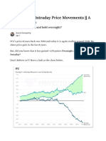 Overnight Vs Intraday Price Movements - A Decadal Study