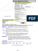 Hoja de datos de seguridad de removedor de pintura