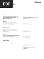 Learn JavaScript - Introduction Cheatsheet - Codecademy