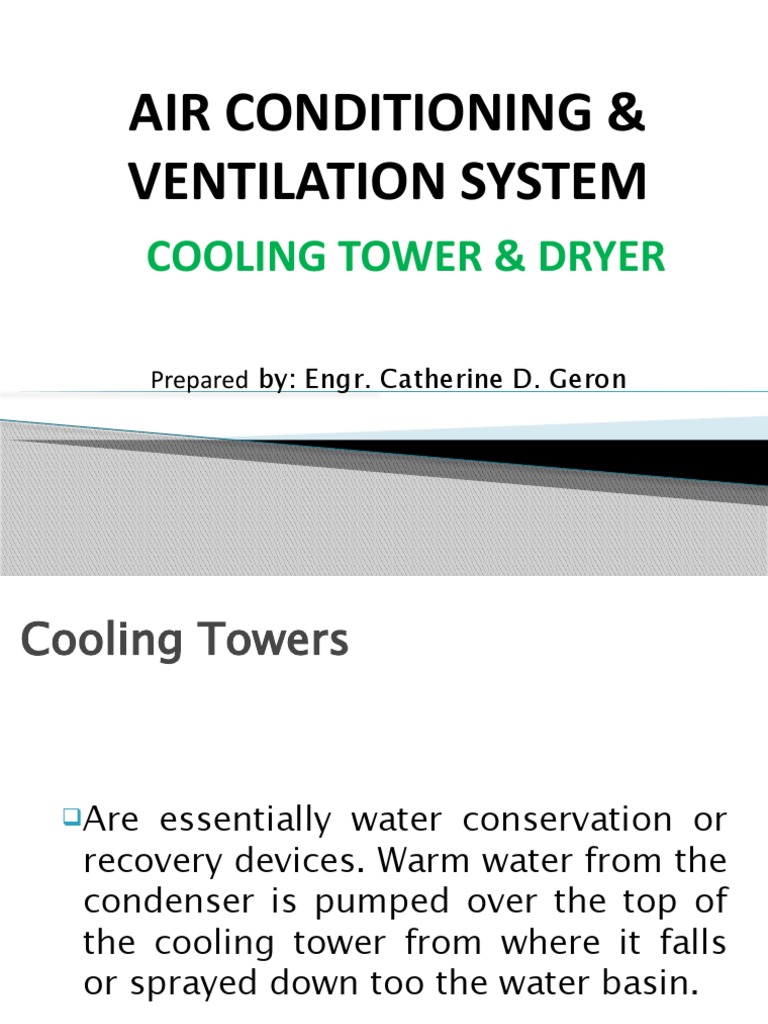 Cooling Tower and Dryer Overview | PDF | Humidity | Clothes Dryer