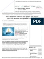 Auto Ancillaries Revenue - 'Auto Ancillaries' Revenue May Grow 8-10% in FY23 On Stable Demand, Easing Supply-Chain Woes' - The Economic Times