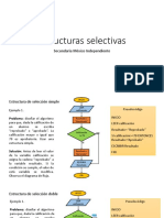 Estructuras selectivas - ejemplos de diagramas de flujo
