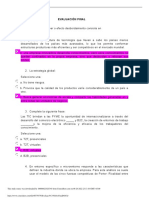 Evaluación final y procesos de internacionalización