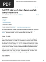 AZ-900 - Microsoft Azure Fundamentals Sample Questions - Microsoft Docs