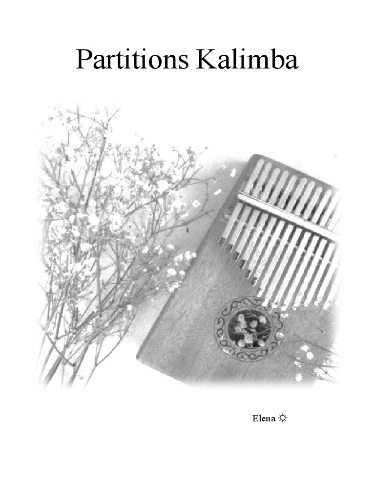 Partitions Kalimba, PDF