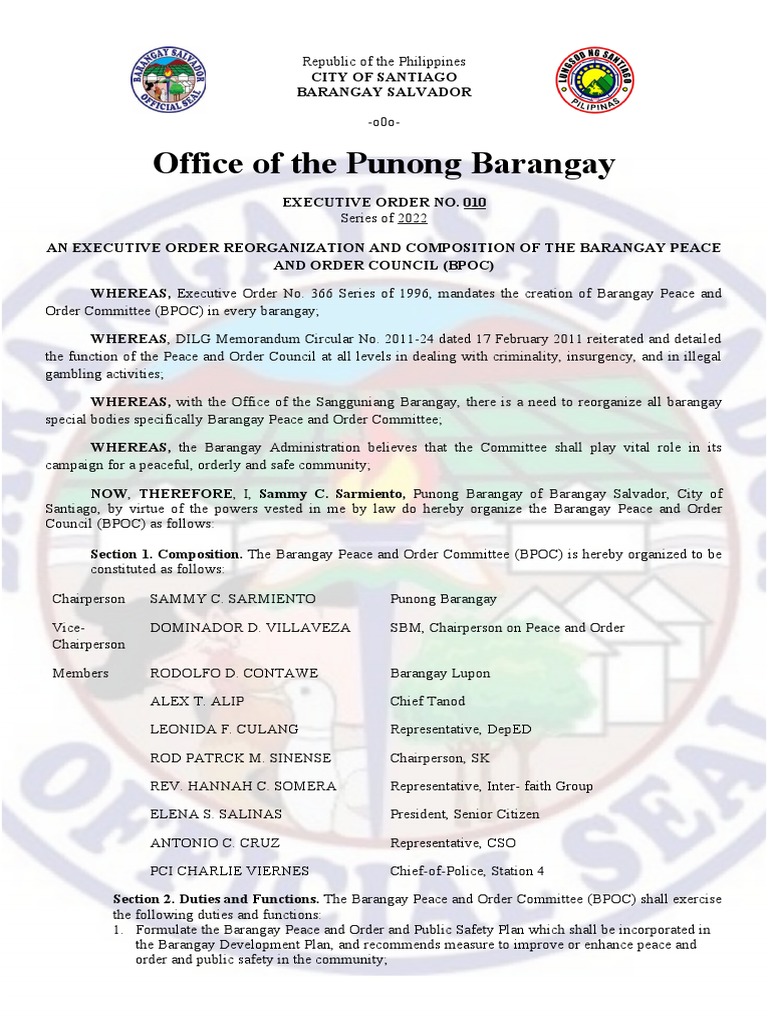 Reorganization of Barangay Peace Council | PDF | Public Law | Justice
