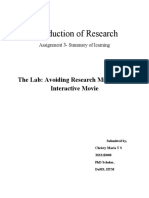 Introduction of Research: The Lab: Avoiding Research Misconduct: Interactive Movie