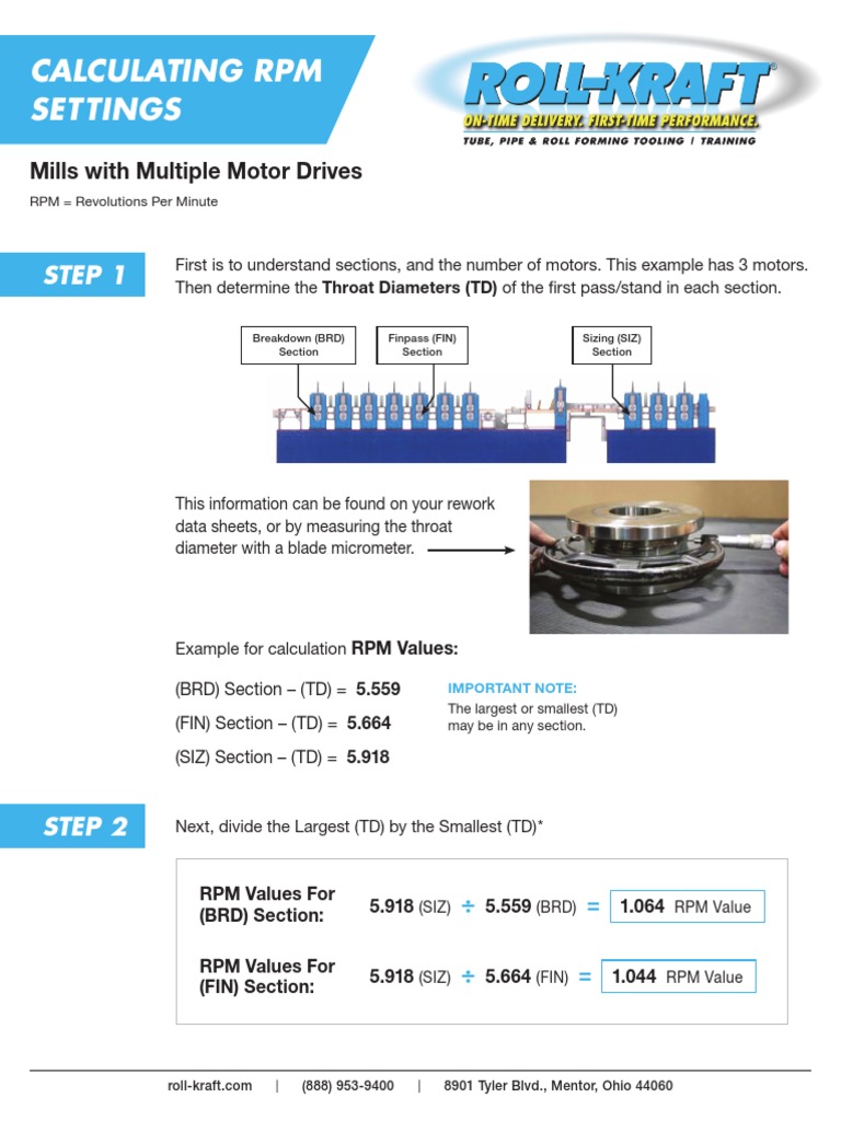 Calculating RPM Settings Step 1 PDF