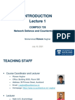 Compsci 726 Network Defence and Countermeasures: Muhammad Rizwan Asghar