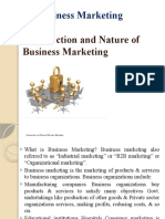 Introduction and Nature of Business Marketing