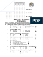 Federal Board SSC-I Physics Model Paper