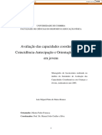 Avaliação Das Capacidades Coordenativas: Coincidência-Antecipação e Orientação Espacial, em Jovens