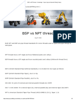 BSP Vs NPT Thread - Knowledge - Yuyao Jiayuan Hydraulic Fitting Factory