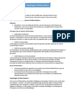 7 - Typologie D'information