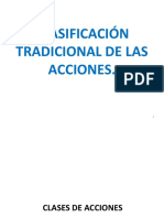 Clasificación tradicional de las acciones