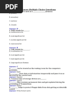 Computer Memory Multiple Choice Questions