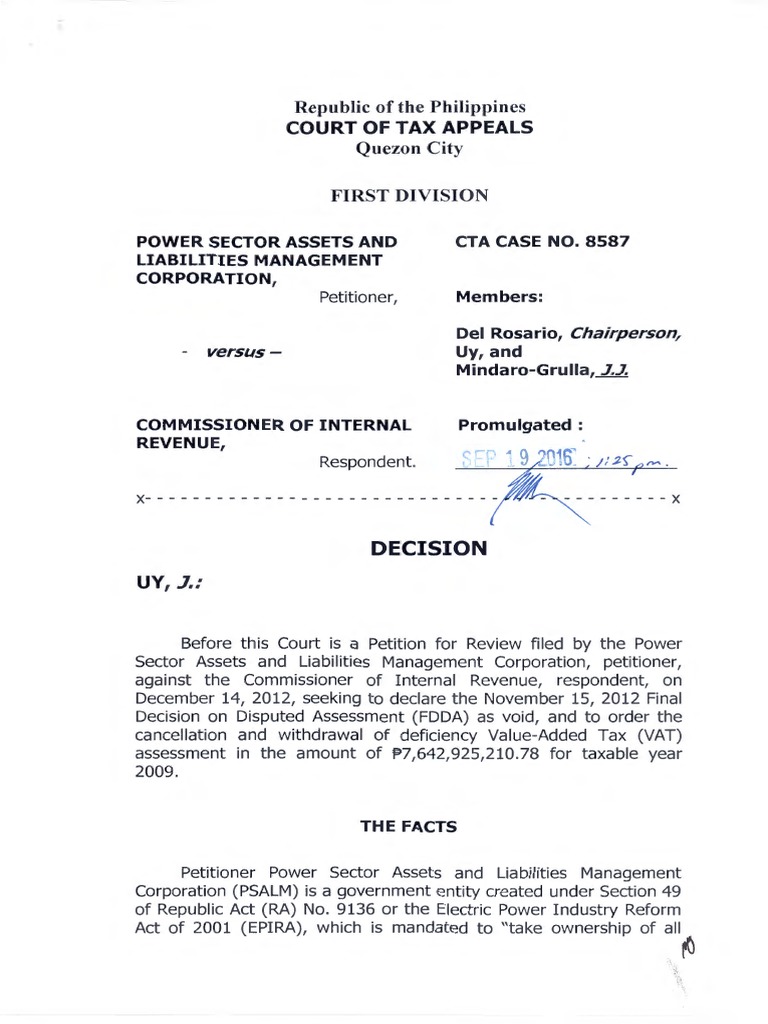 Court Republic of The Philippines Quezon City PDF Taxes Value