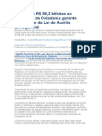 02 - Crédito de R$ 98,2 Bilhões Ao Ministério Da Cidadania Garante Pagamento Da Lei Do Auxílio Emergencial