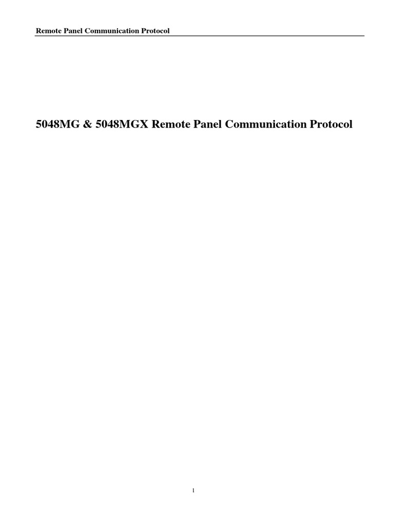 Remote Panel Communication Guide | PDF | Power Inverter | Battery Charger
