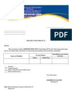 Request for Form 137-E