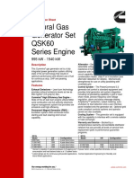 Natural Gas Generator Set QSK60 Series Engine: 995 KW - 1540 KW