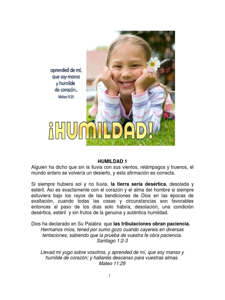 Humildad 1 | PDF | Dios | Jesús