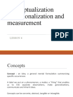Lesson 6 Concepualization Opertionalization and Measurement