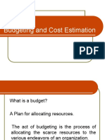 12 - Budgeting and Cost Estimation