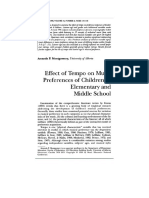 Quantitative Effect of Tempo On Music Preferences of Children in Elementary and Middle School