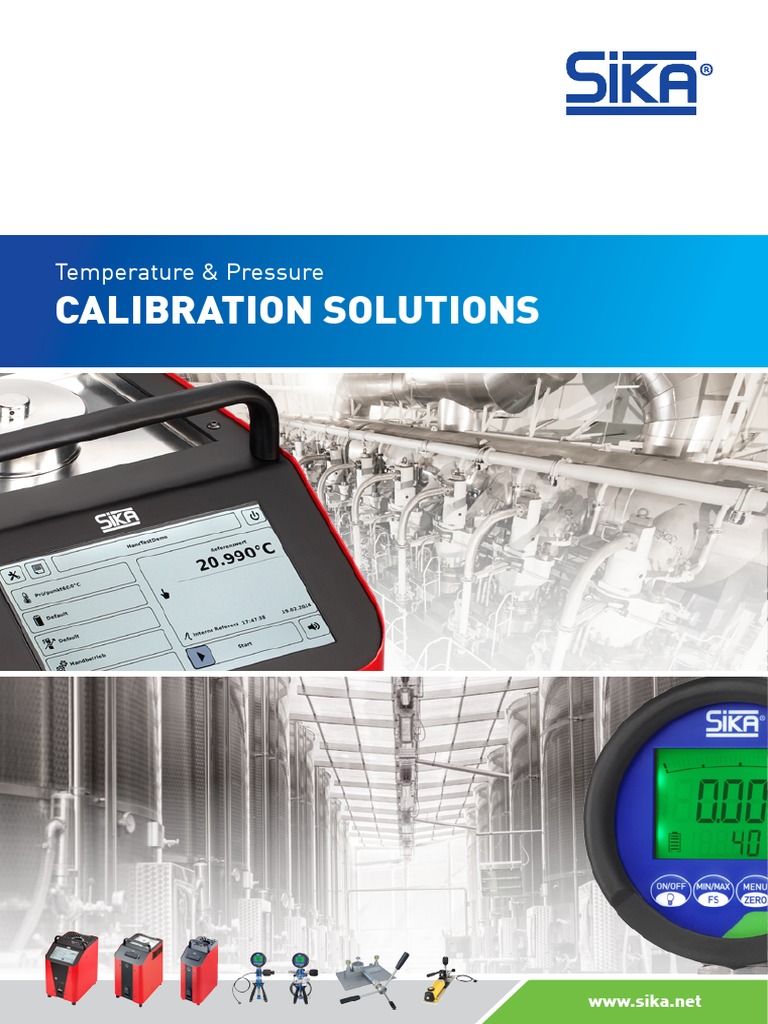 Sika Pressure Calibrators en PDF Calibration Pressure Measurement