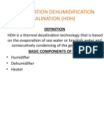 Humidification Dehumidification Desalination (HDH)