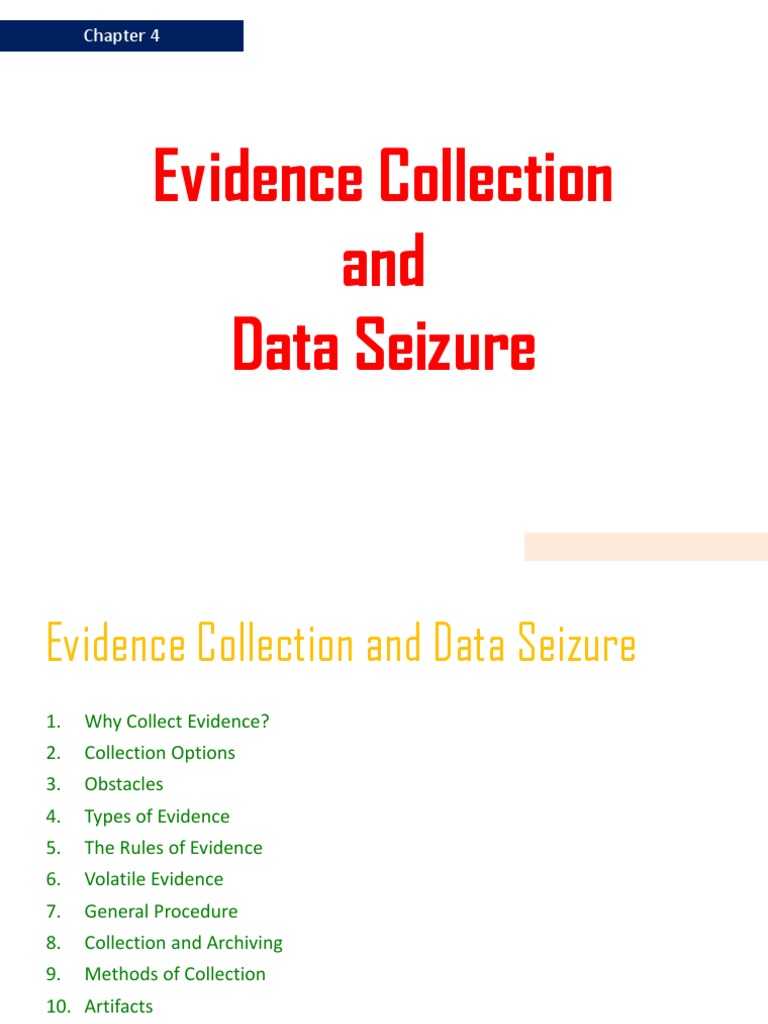 Evidence Collection and Seizure Methods | PDF | Evidence (Law) | Evidence