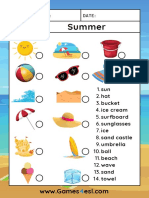 Summer Worksheet 3