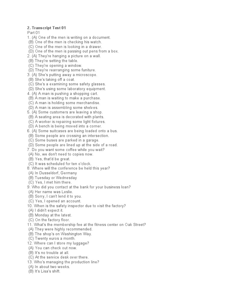 Transcript Test 01 | PDF | Textiles | Advertising