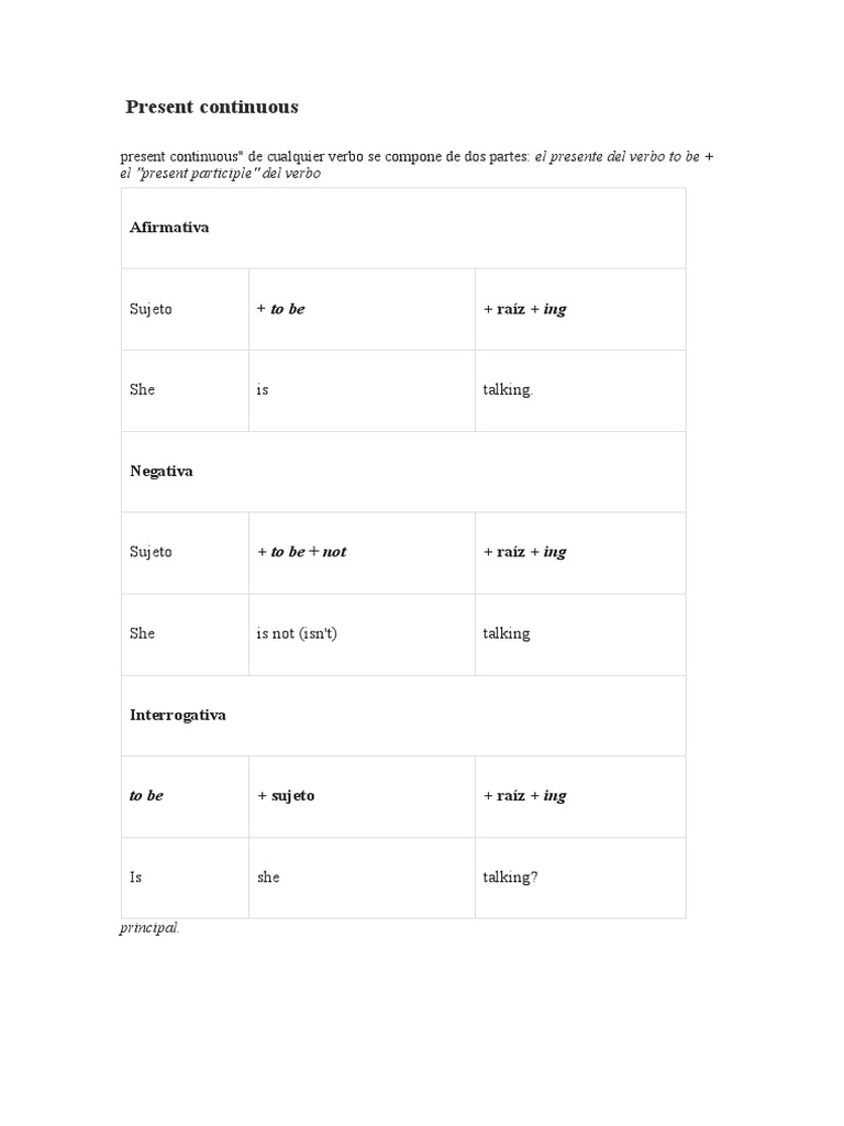 Present Continuous | PDF | Language Arts & Discipline