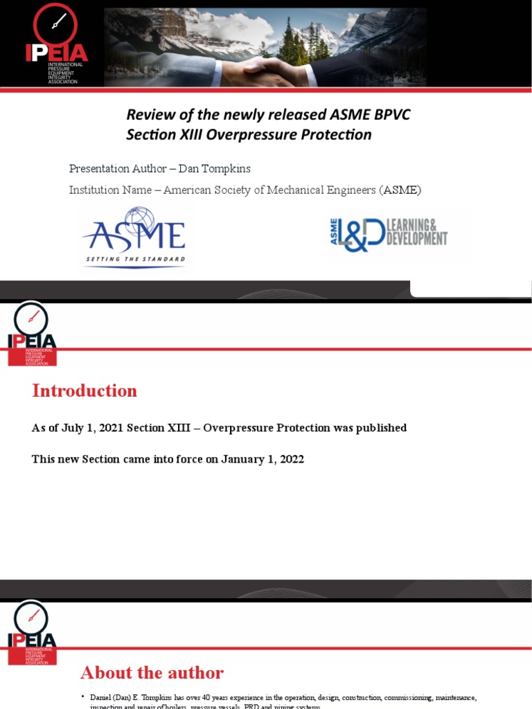 Review of The Newly Released ASME BPVC Section XIII Overpressure Protection PDF Mechanical