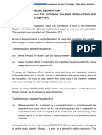 The National Building Regulations (As Issued in Terms of The National Building Regulations and Standards Act 104 of 1977)